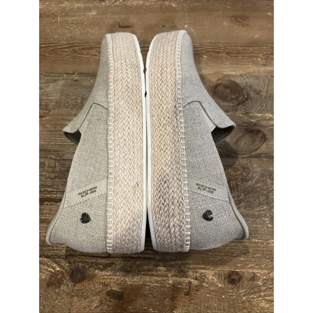 Skechers Martha Stewart BOBS Sesame By the Bay Natural Tan Slip Ons, 9.5